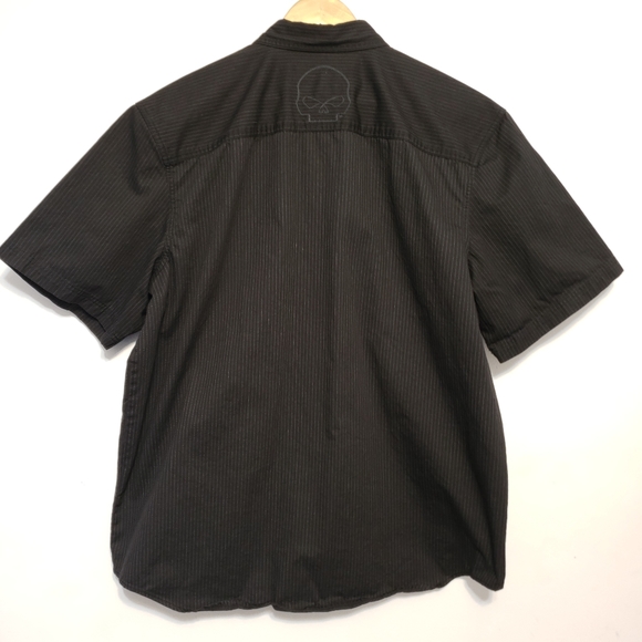 HARLEY-DAVIDSON Black Button Down with Skull shirt - Picture 2 of 8